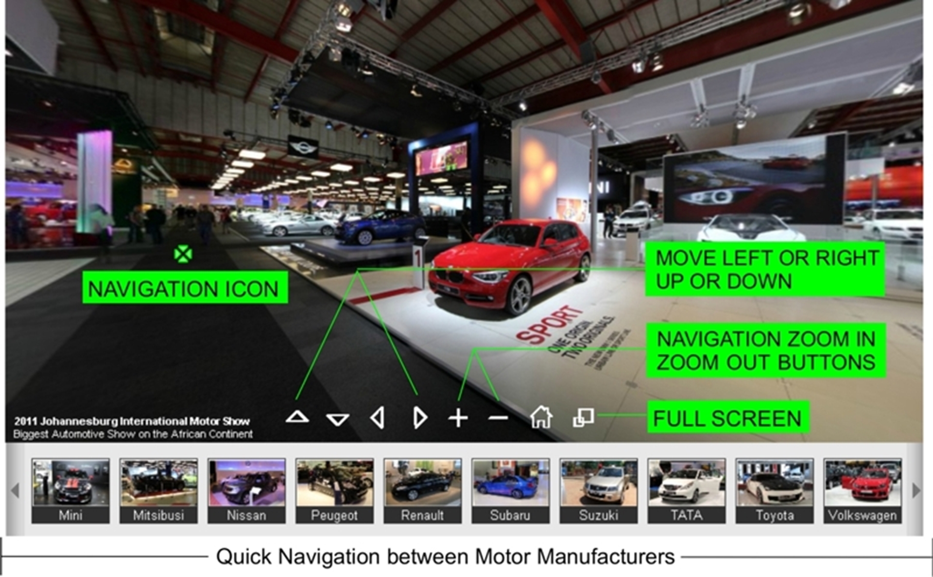 How to use the 3D Car Show Virtual Tour